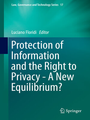 cover image of Protection of Information and the Right to Privacy--A New Equilibrium?